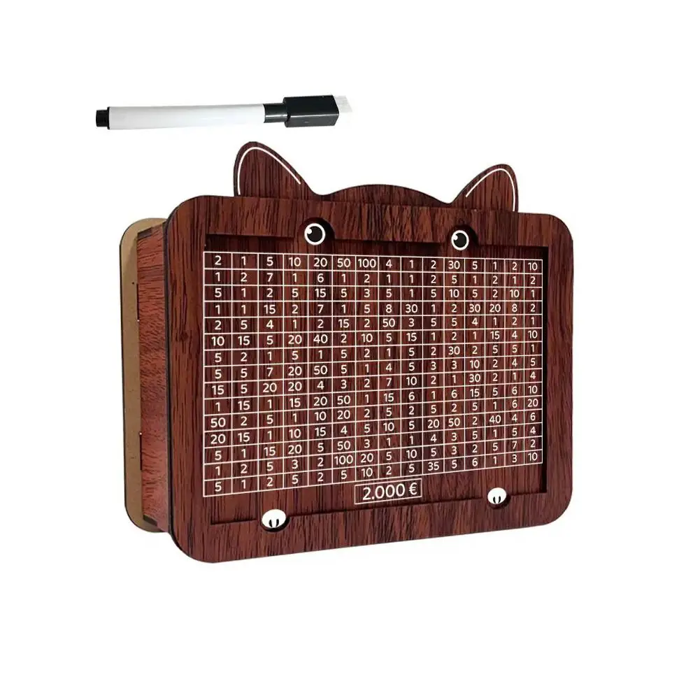 Houten spaarpot met spaardoel voor contant geld_voghion.com