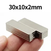 30x10x2mm Super Strong Neodymium Magnet N35 NdfeB Permanent Magnetic imanes Block Powerful Magnets Refrigerator