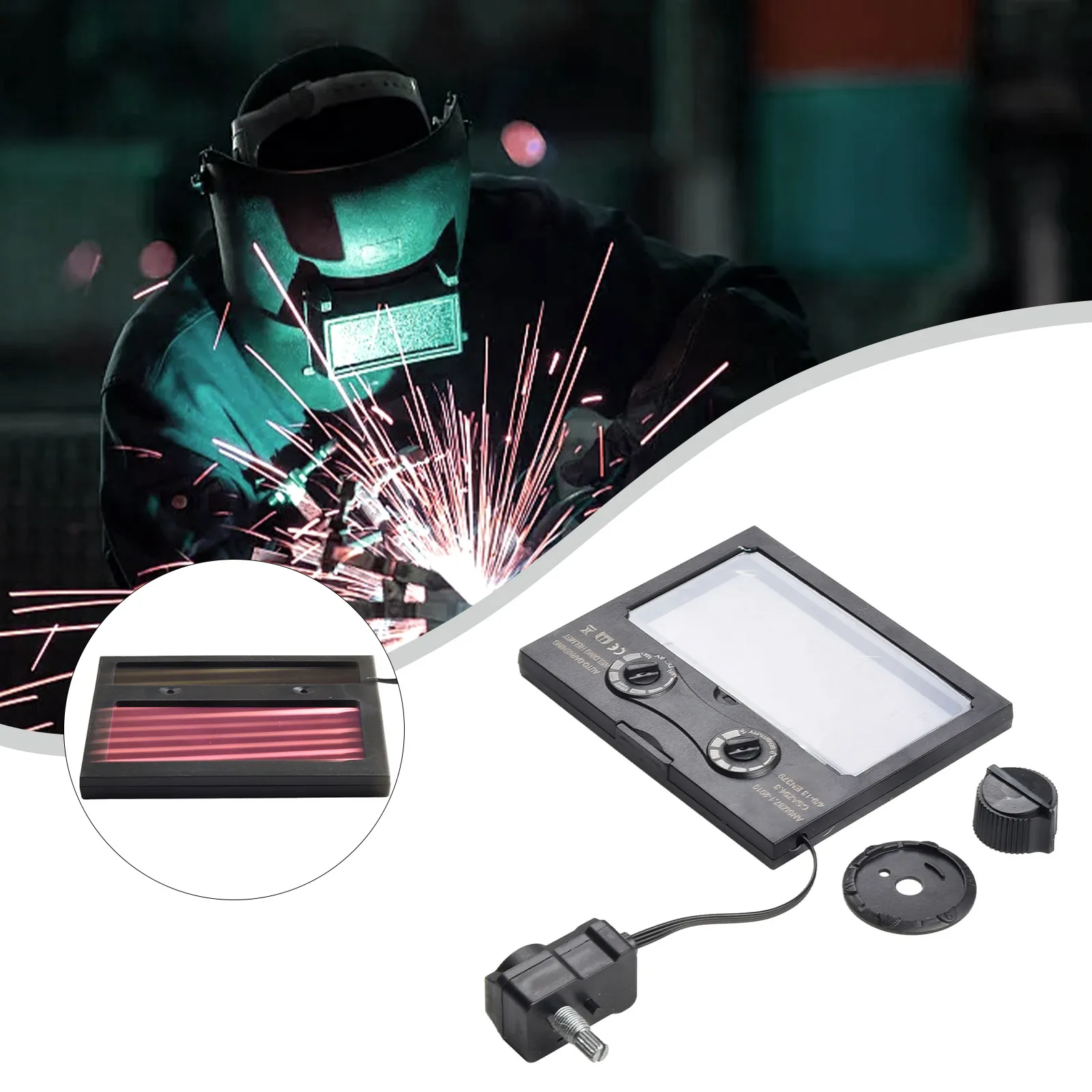 

Welding Helmet Lens TX500C 110×90mm Solar Panel Auto Darkening Welding Helmet Lens Replace For Welder And Plasma Cutting Tools