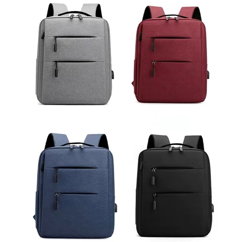 Large-capacity Men's Simple Backpack USB Rechargeable Backpack Wholesale Notebook bag business casual men's bags Schoolbag