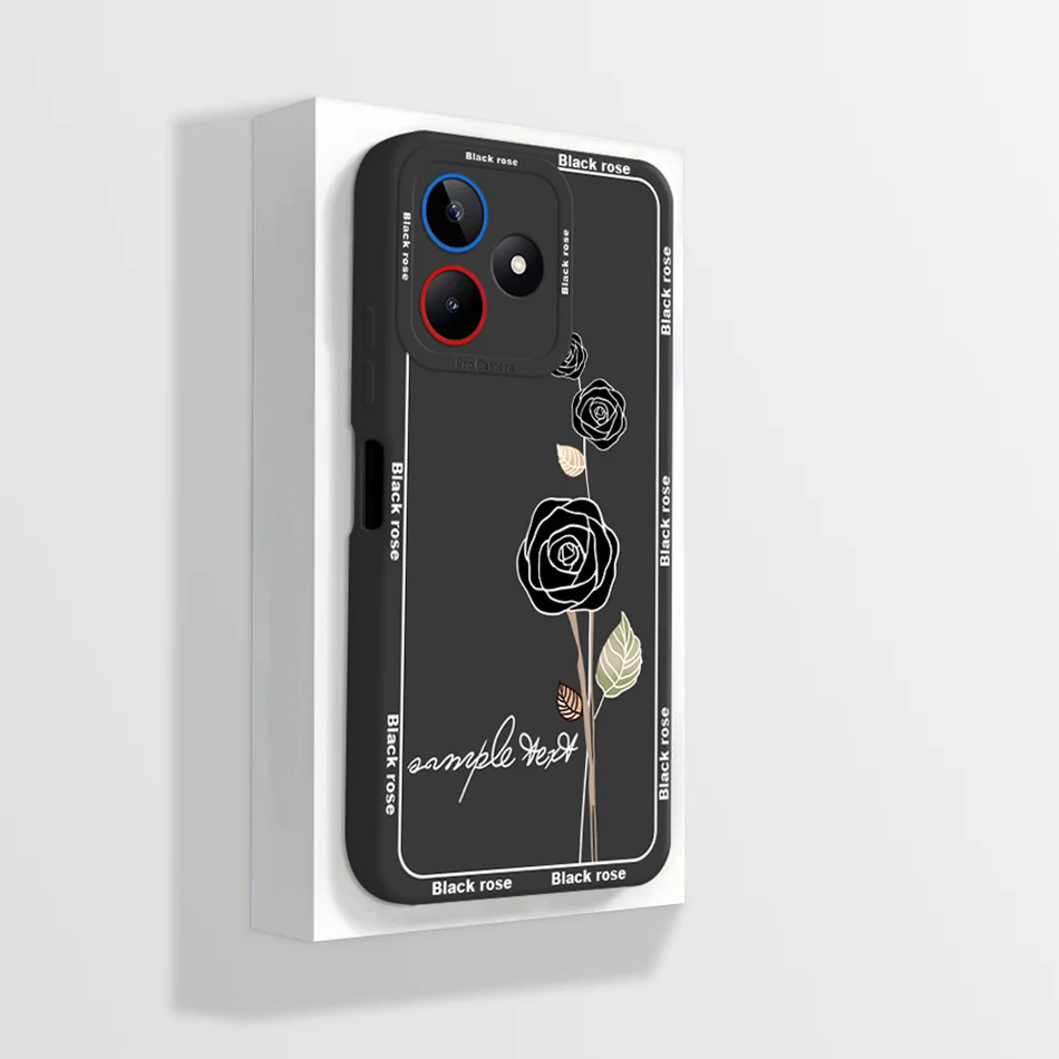 Elegant Floral Phone Case with Full Camera Protection - Realme Note 50