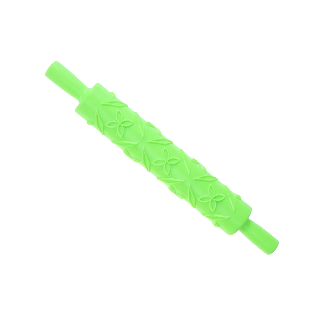 

Portable Embossed Rolling Pin Fondant Cake Paste Gum Sugarcraft Decorating Tool (Green)
