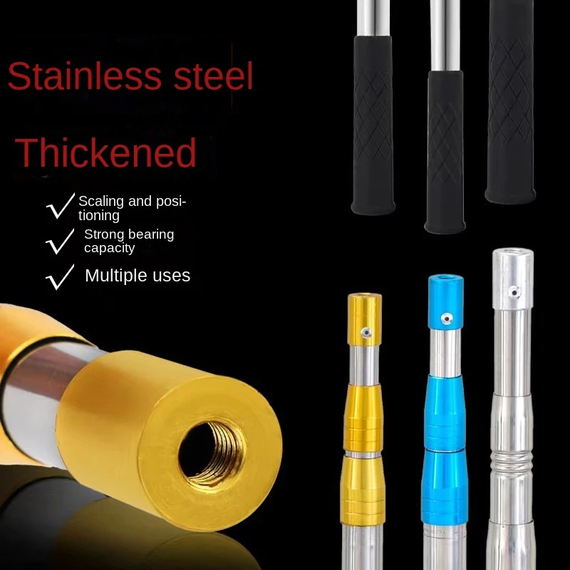 

1.5-2.1m Retractable Fishing Landing Net Rod Stainless Steel Fishing Net Extension Rod Portable Fishing Net Telescoping Handle