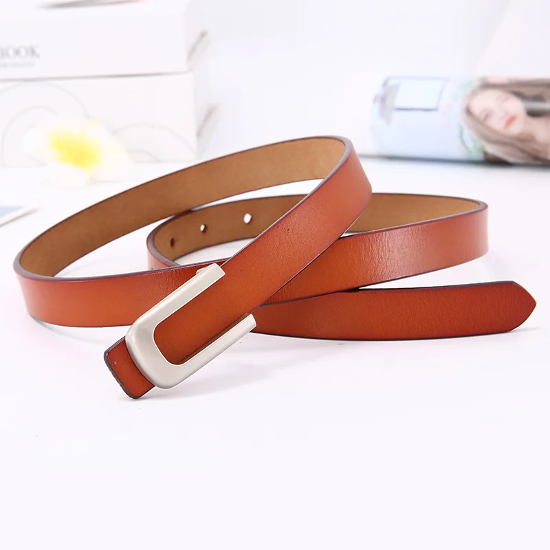 

2023 New Leather Belt Women's Smooth Buckle Decorative Belt Fashion Trend Belt Jeans Skirt Decoration Luxury Black Belt