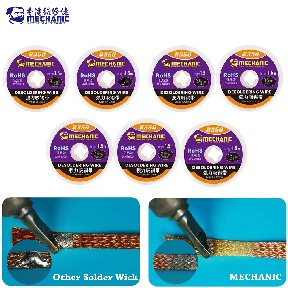 Repair Thread Braid 10Pcs MECHANIC Solder Wick Remover Desoldering Braid BGA Soldering ...