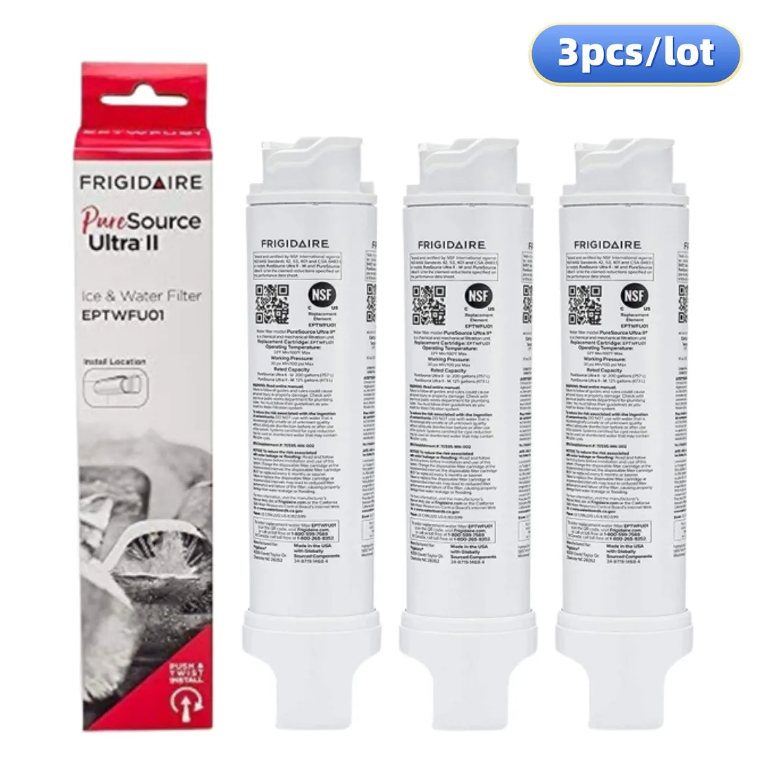 

3 Pack Activated Carbon EPTWFU01 Pure Source Ultra II Refrigerator Water Filter Replacement For UNILUX ULX220、807946705