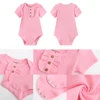 Newborn Baby Ribbed Bodysuit Cotton Baby Boy Girl Clothes 0-12 Months 2