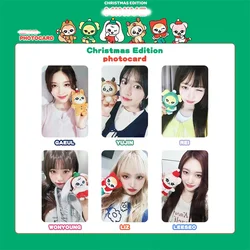 KPOP 6pcs/set IVE Album X MINIVE Christmas Doll Card Postcard LIZ Yujin WonYoung GAEUL Photo Card Gift Collector Card LOMO Card