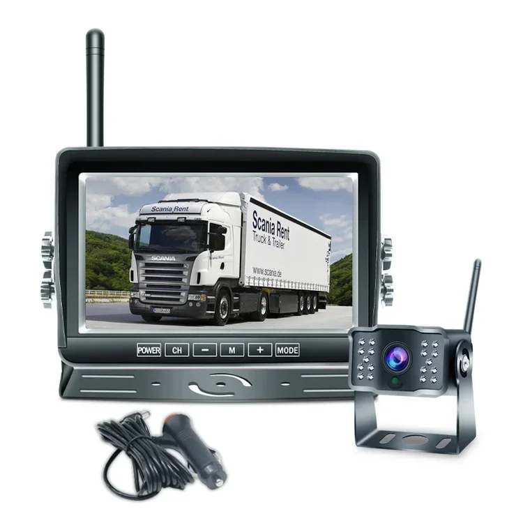 

Оптовая продажа от поставщика, 7-дюймовый автомобильный беспроводной дисплей заднего вида, аналоговый беспроводной дисплей 2,4g, автомобильный 7-дюймовый