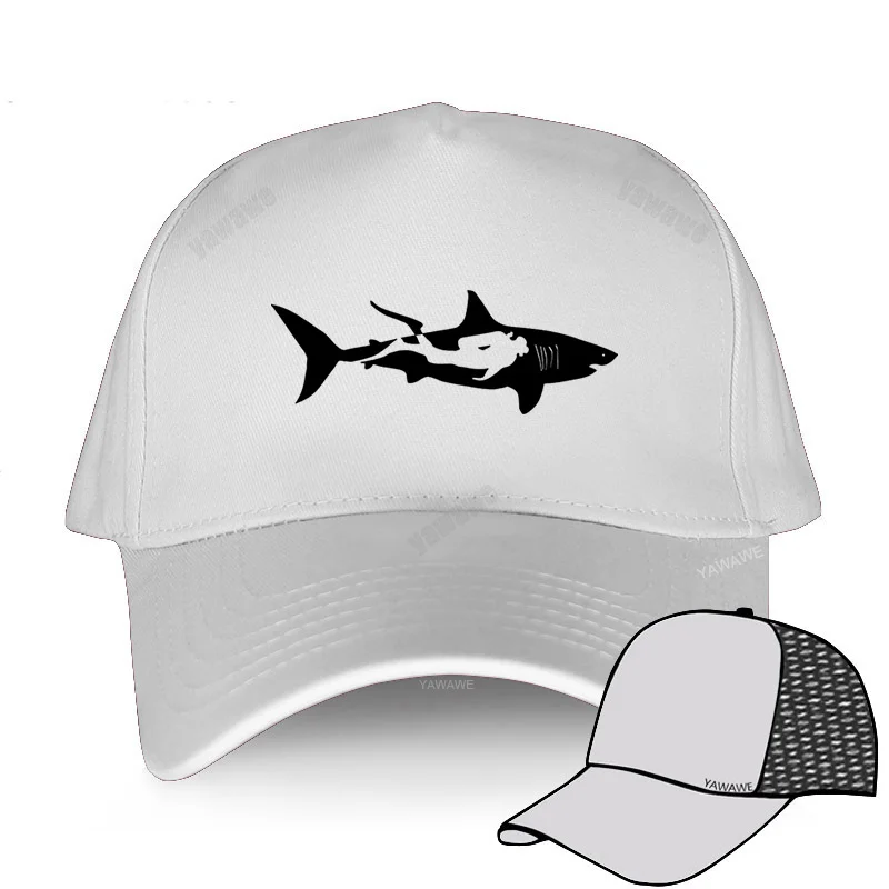 Shark Diver Scuba Diving Dive Baseball Caps Adjustable Fashion Casual Outdoor Style Dive Shark Hats cool baseball caps for guys Baseball Caps