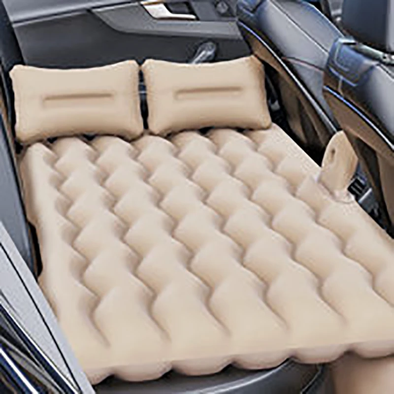 Car supplies Folding car inflatable bed PVC flocking car inflatable mattress SUV travel bed