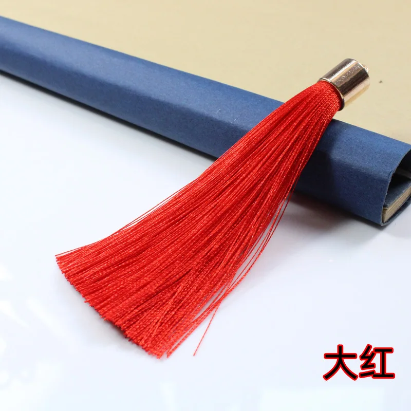 100pcs DIY 공예 바느질 보석 키 체인 책갈피에 대 한 9cm 술 프린지 트림 펜 던 트 매달려 만들기 용품 장식 재료