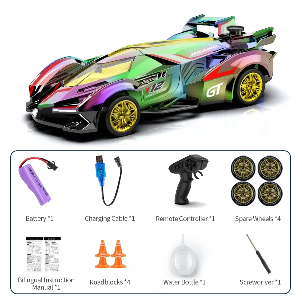 Rc Car 4Ch 2.4G High-Speed Remote Control Drift Racing Car Electric Sportscar Toy Vehicle Model Toys for Boys Kids Birthday Gift