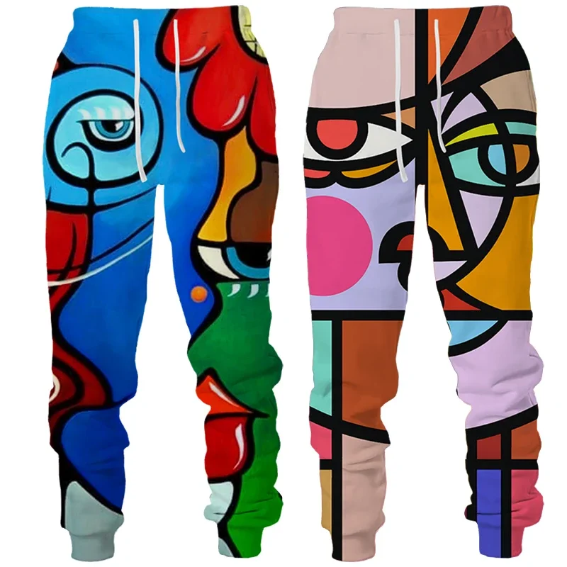 

2024 New Jogger Sports Hip Hop Pants Casuals 3d Print Psychedelic Graffiti Men Women Sweatpants Comfortable Oversized Streetwear