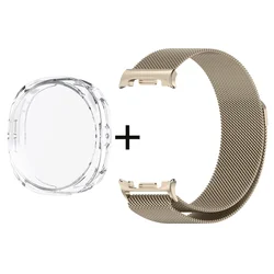 Magnetic Metal Strap & Soft TPU Protective Case with Screen Film - Galaxy Watch 8 44MM (Tr - Starlight)