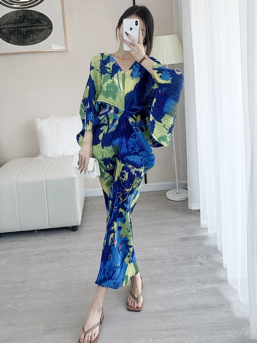 chinese dress ladies FINAL SALE! Wealthy Boss Lady- 2pc Metallic Mesh Miyaki Shawl Top/Midi  Dress SET (CLEARANCE OUTLET! Final Sale/No Return/No Exchange!) main image 1