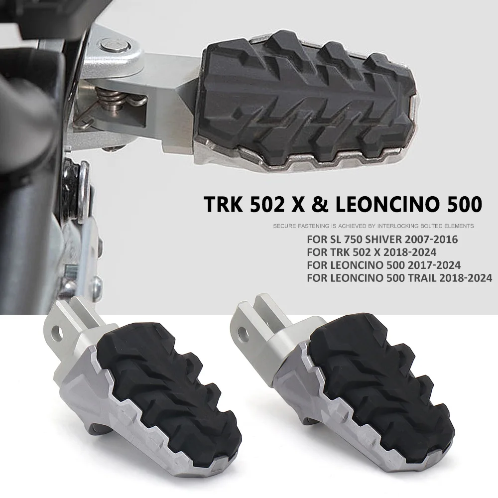 

Motorcycle Foot Pegs Footrest Pedal Kit TRK 502 X For Benelli Leoncino 500 Trail 2018-2024 For Aprilia SL 750 Shiver 2007-2016