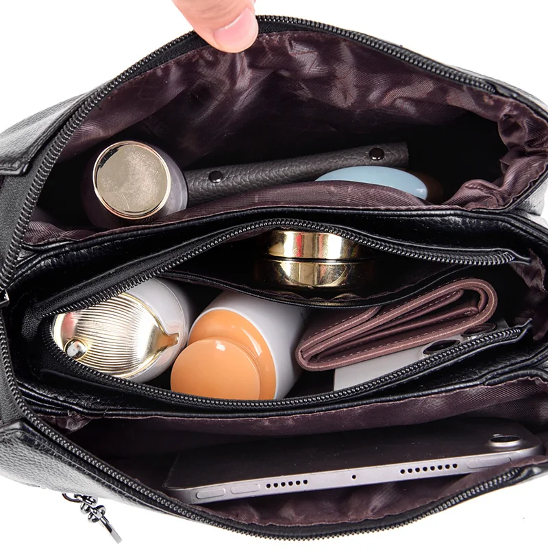 2 Shoulder Straps High Quality Leather Women's Shoulder Bag 2023 Luxury Designer Crossbody Bag Women's Handbag Wallet