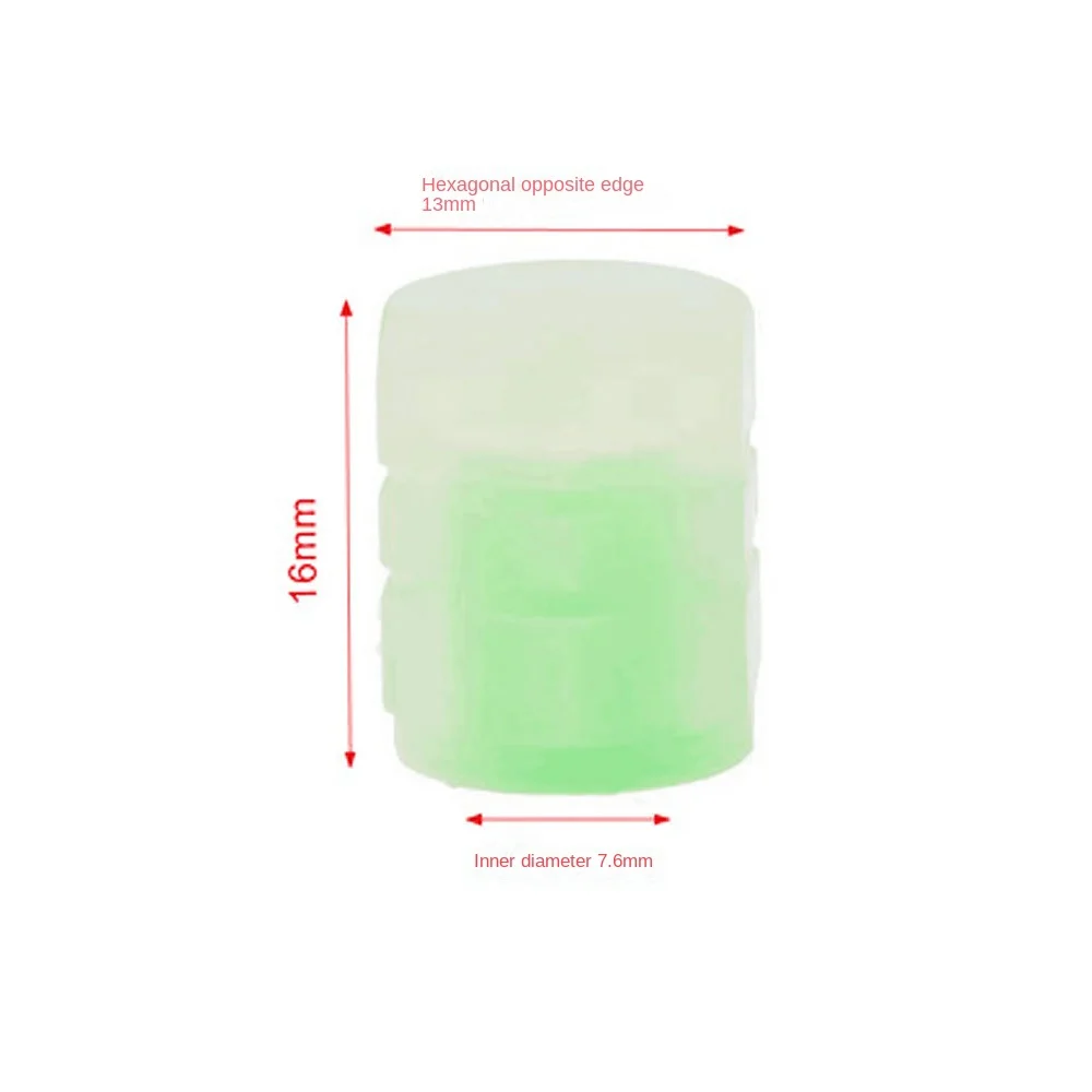 Luminous Valve Caps 1/4PCS Fluorescent Night Glowing Car Motorcycle Bicycle Bike Wheel Tyre Hub Decors