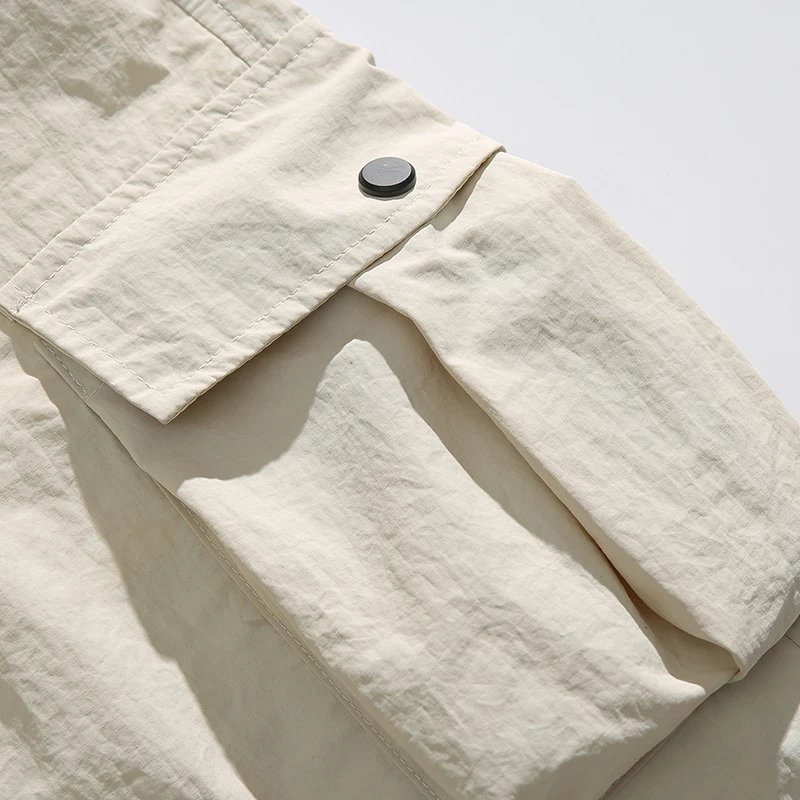 Lightweight Cargo Shorts Men Outdoor Multi Pockets Tactical Military Shorts Summer Breathable Solid Black Cargo Shorts