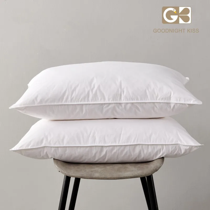 GoodnightKiss100WhiteDuckGooseDownPillowNeckProtection100