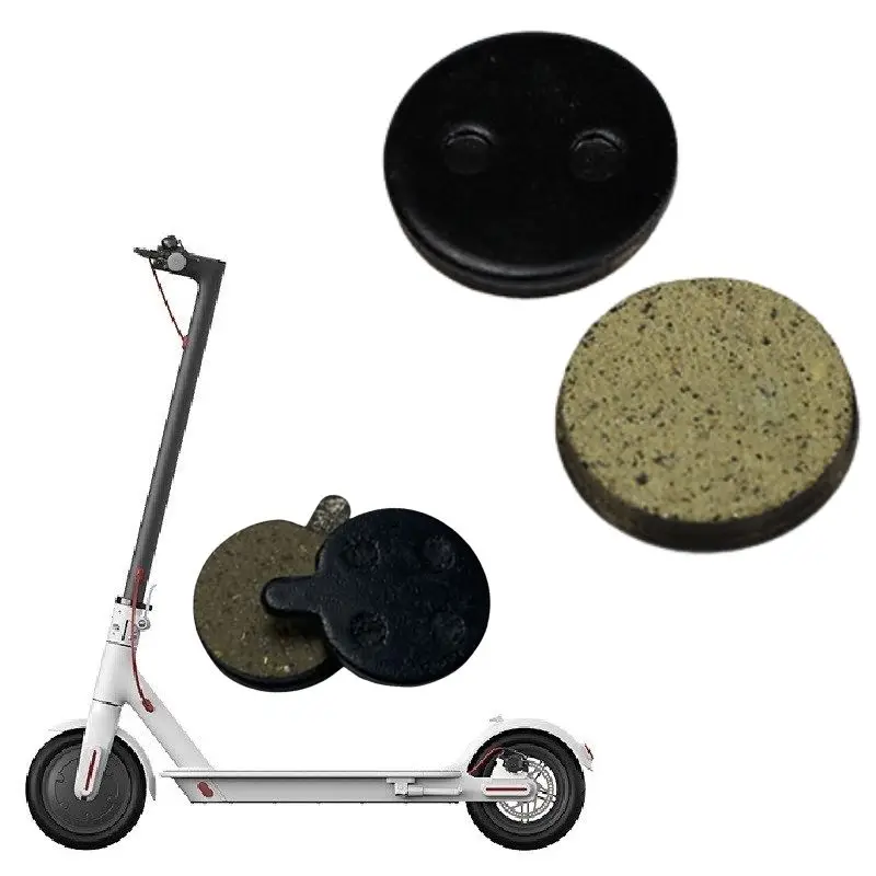 Alomejor 2 Pièces Plaquettes de Frein à Disque de Scooter électrique  Plaquettes de Frein Rondes en Résine et Semi-métal pour Scooter électrique  M365