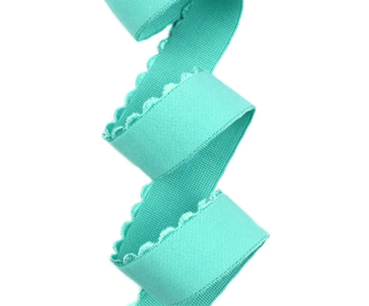 2.5cm 컬러 초승달 가장자리 스웨이드 탄성 밴드 댄스 정장 스커트 바지 속옷 브래지어 레이스 액세서리