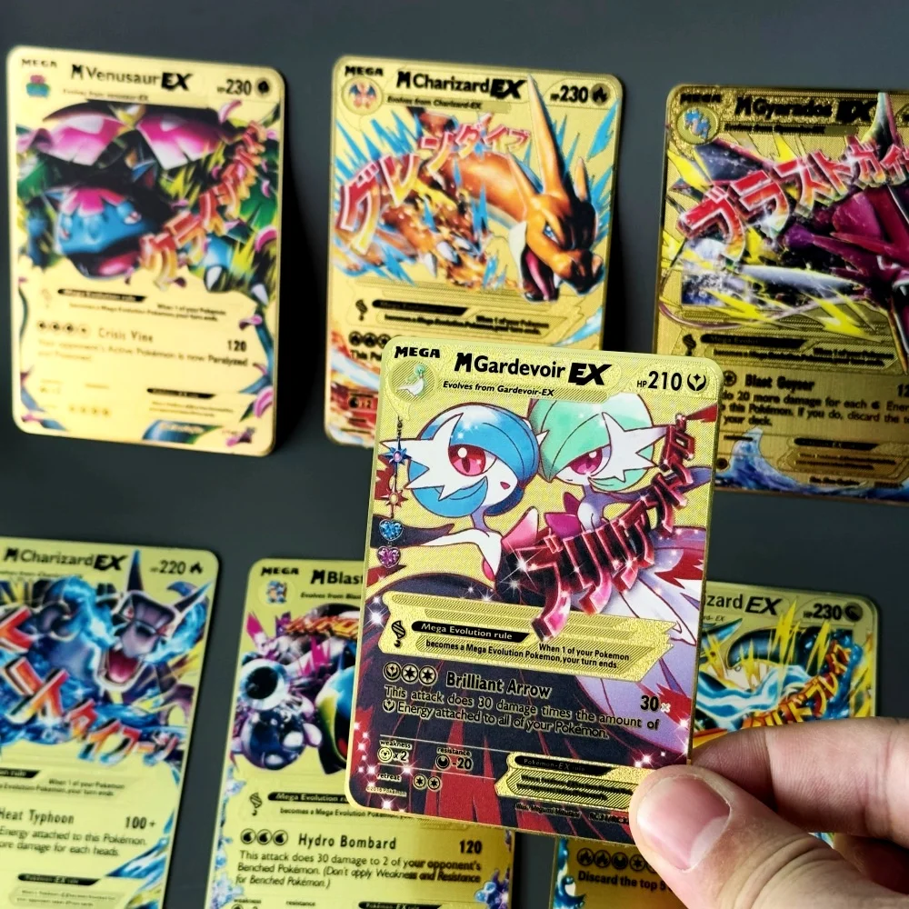 DIY PTCG 메탈 컬렉션 카드 메가 차리자드 비너사우르 가드보아 블라스티즈 EX 자체 제작 카드 클래식 게임 애니메이션 카드 선물 장난감