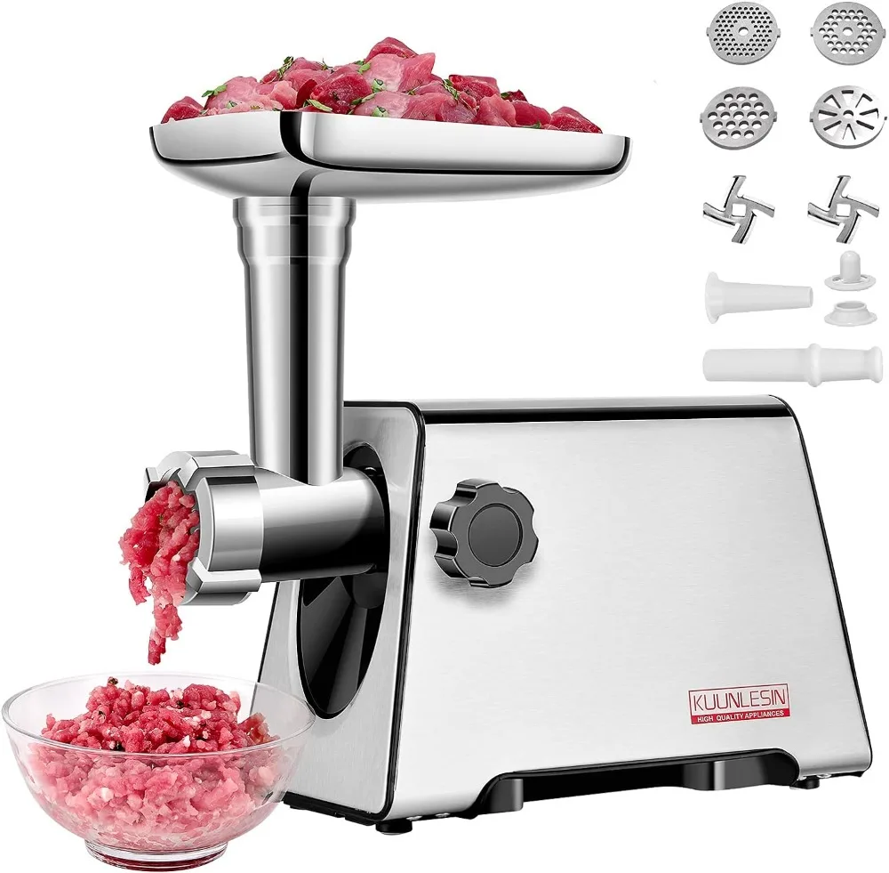

Meat Grinder, Electric Meat Grinder, 350W[2800W Max], Sausage Maker, Meat Mincer, Sausage Machine, 4 Sizes Plates
