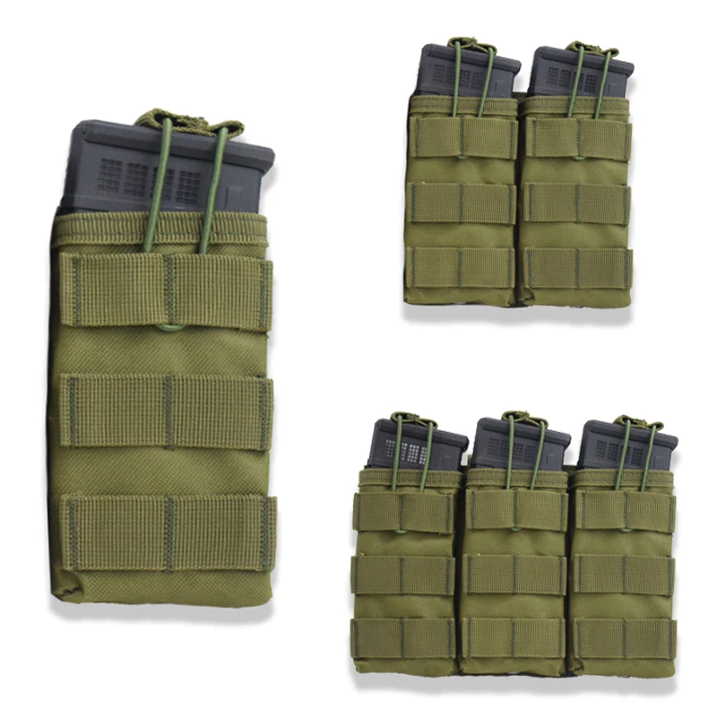 Hunting Accessories Open Top Single/Double/Triple Molle Magazine Pouch Tactical Pouch Paintball Airsoft Magazine Cartridge Bag