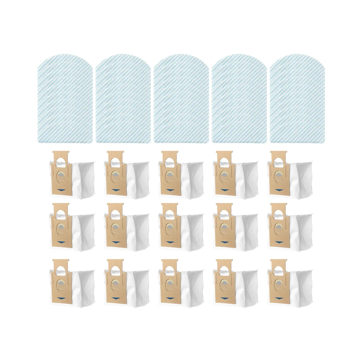 

65Pcs for Deebot Ozmo T8 T8+/ T8 T9 / N8 Pro/ N8 Pro+ Robot Vacuum Disposable Mop Cloth Dust Bag