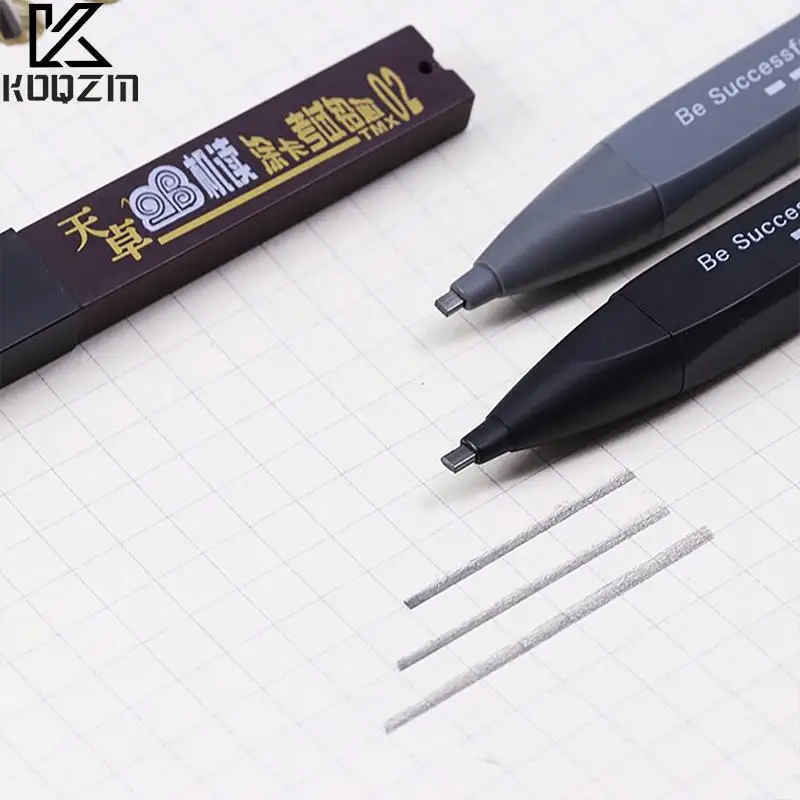 3 Sets Thick Flat Head 2.0mm Test Mechanical Pencil Drawing 2b Refills  Writing Automatic With Eraser Office School Supplies - Mechanical Pencils -  AliExpress