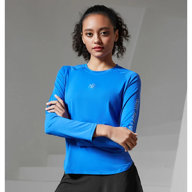 Women Long Sleeve Yoga Running Jogging Shirt  Long Sleeve Workout Shirts  Women - Yoga Shirts - Aliexpress