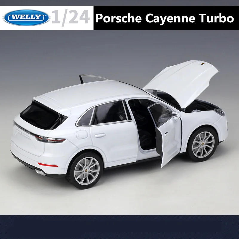 WELLY 1:24 Porsche Cayenne Alloy Car Model Diecasts Metal Vehicles Car Model Simulation Collection Boys Toys For Childrens Gifts 6