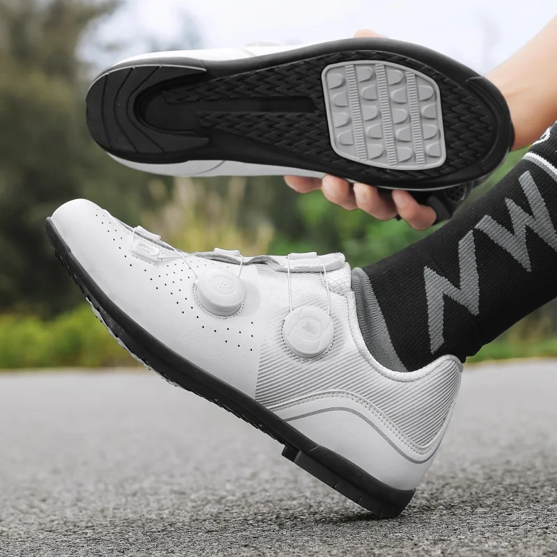 Men's Ultralight Non-Locking Cycling Shoes MTB Flat Pedal Bicycle Sneakers Women Non Cleat Rubber Racing Road Bike Sports Shoes 5