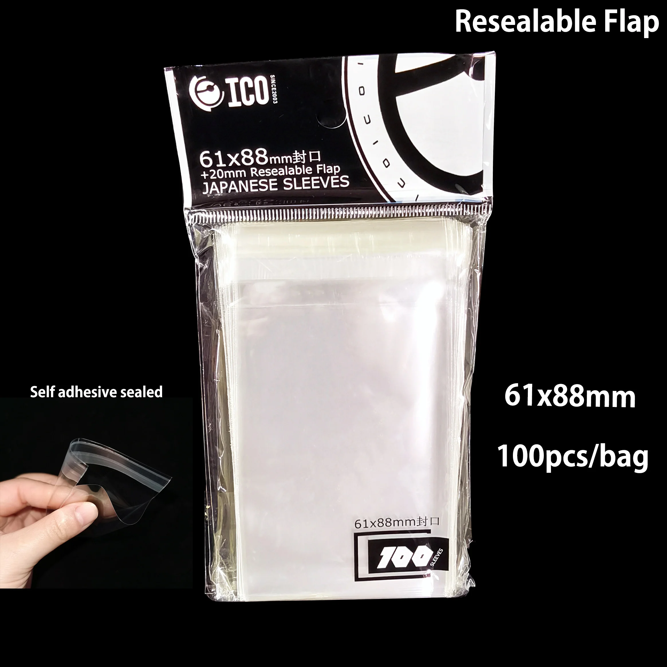100ピース/パック高品質透明カードスリーブ61 × 88ミリメートル密封