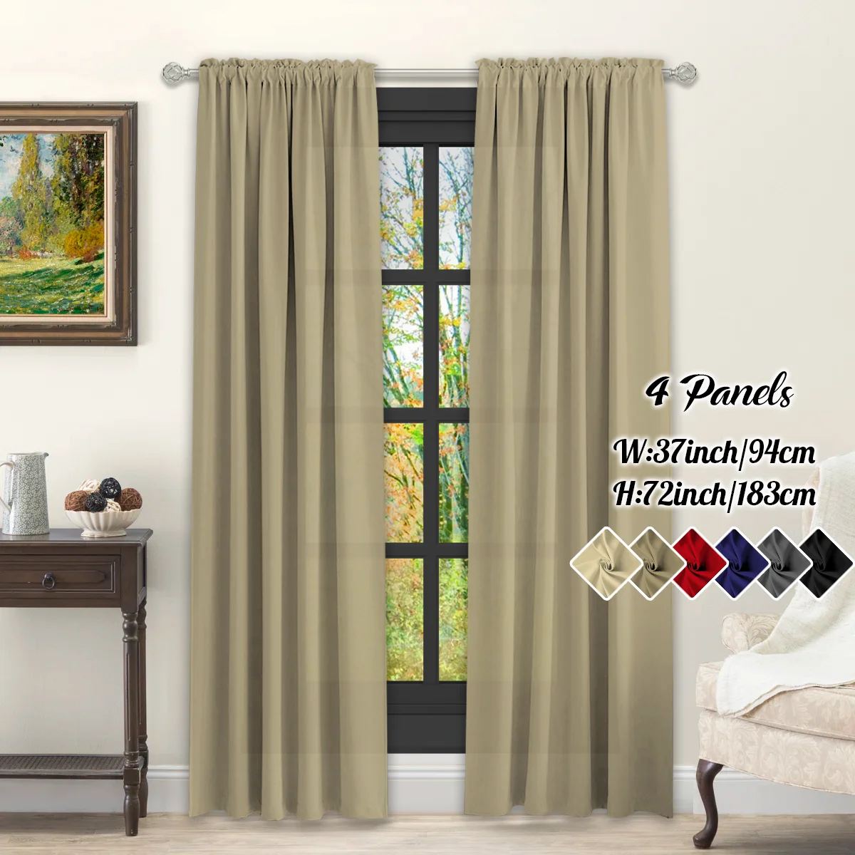 Solid color curtain styling ideas