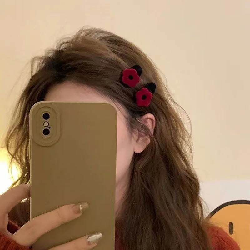 

Flower Rabbit Hair Clips For Cute Girls BB Handmade Hairpins Barrettes Headwear Fashion Kids Hair Accessories