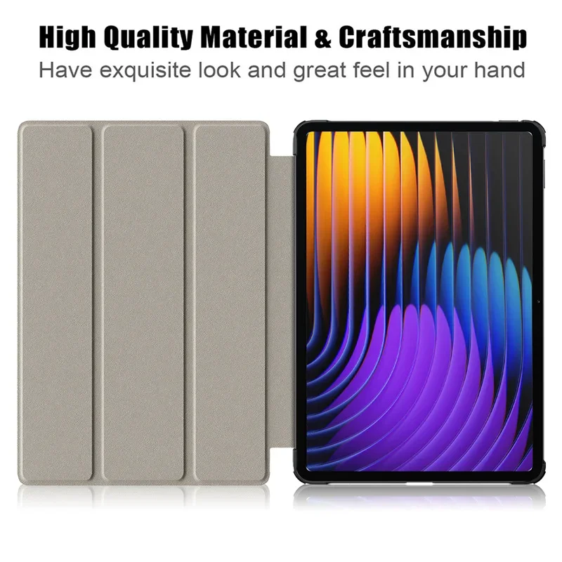 Elegant Trifold Magnetic PU Leather Stand Cover