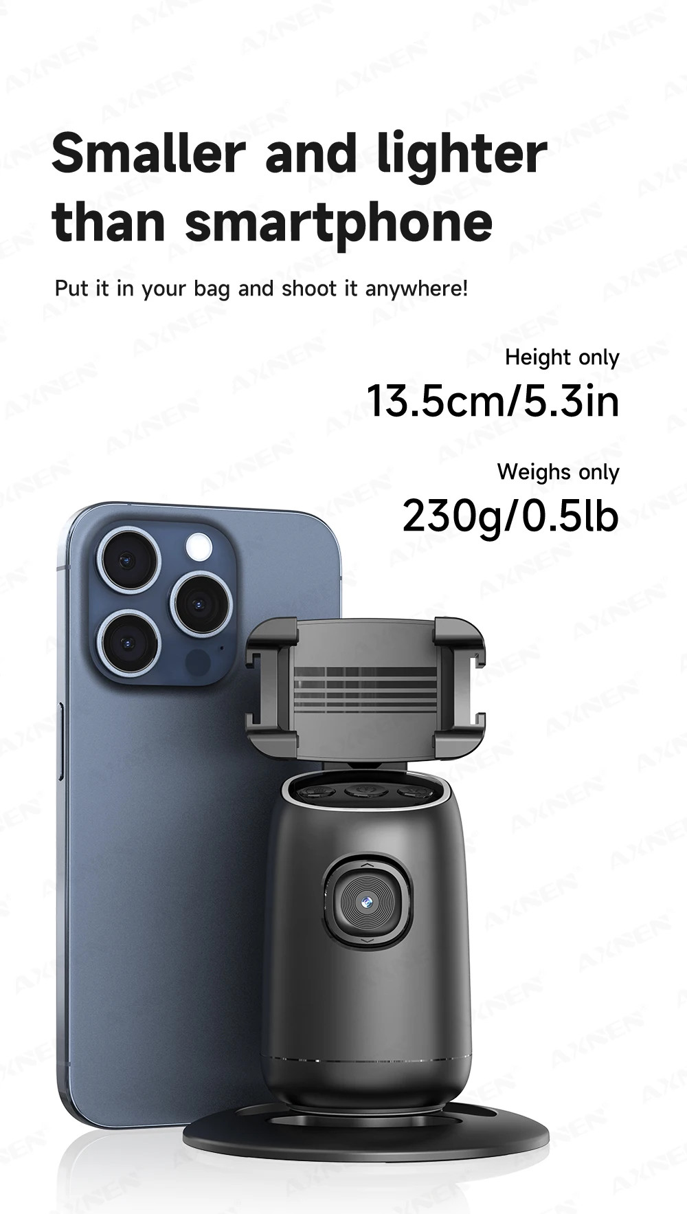 360°Rotating P05 AI Face Tracking Desktop Gimbal Stabilizer Intelligent Follow Shoot Gesture Control