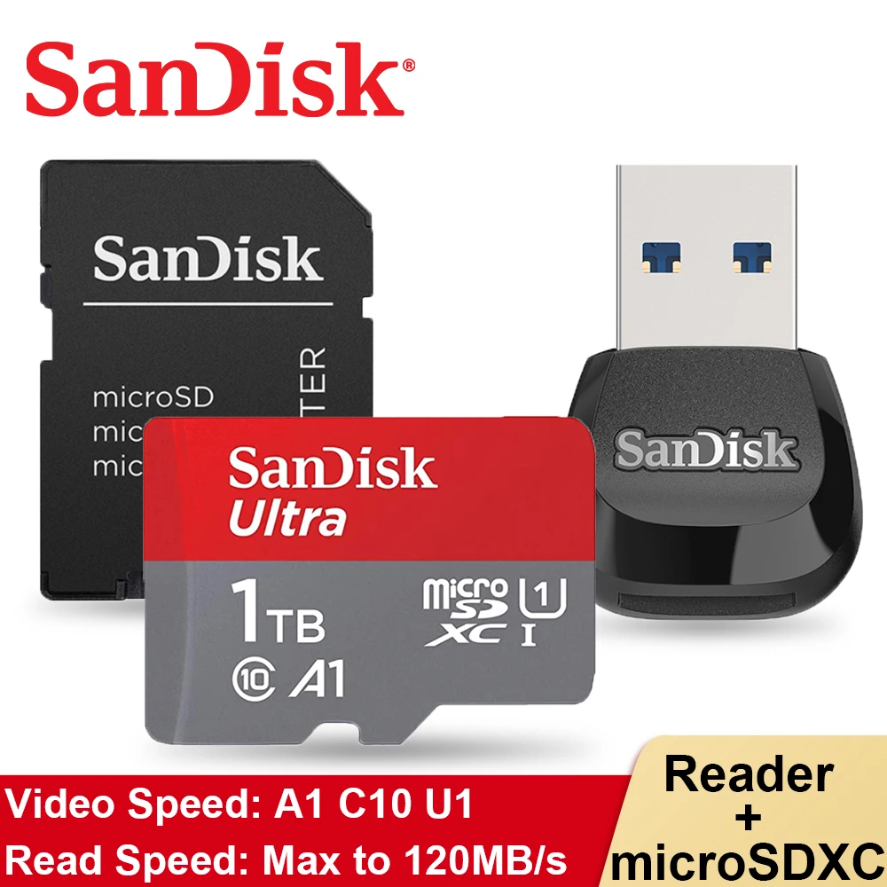 Resonate Put up with Isolate SanDisk Ultra micro SD UHS-I Card 1TB 512G 256g 200G 128G 64G 32G Memory  Cards with MobileMate USB 3.0 Reader MicroSD Flash Card - AliExpress