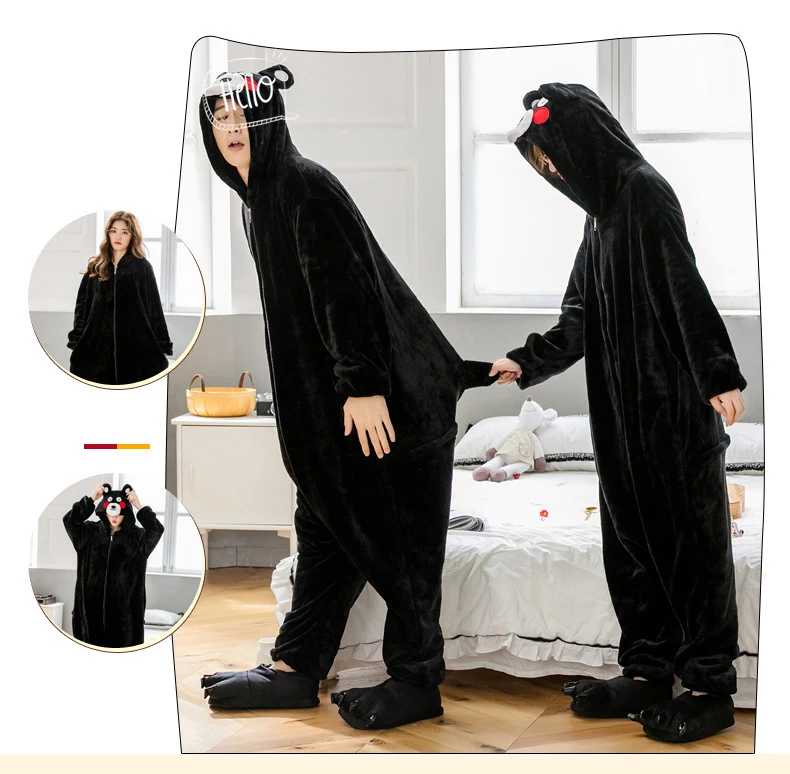 Couple's Home Service Men's One-piece Pajamas Flannel Casual Breathable Jumpsuit Onsies Sleepwear Adult Clothing Warm Bodysuit men's cotton pajama pants with pockets