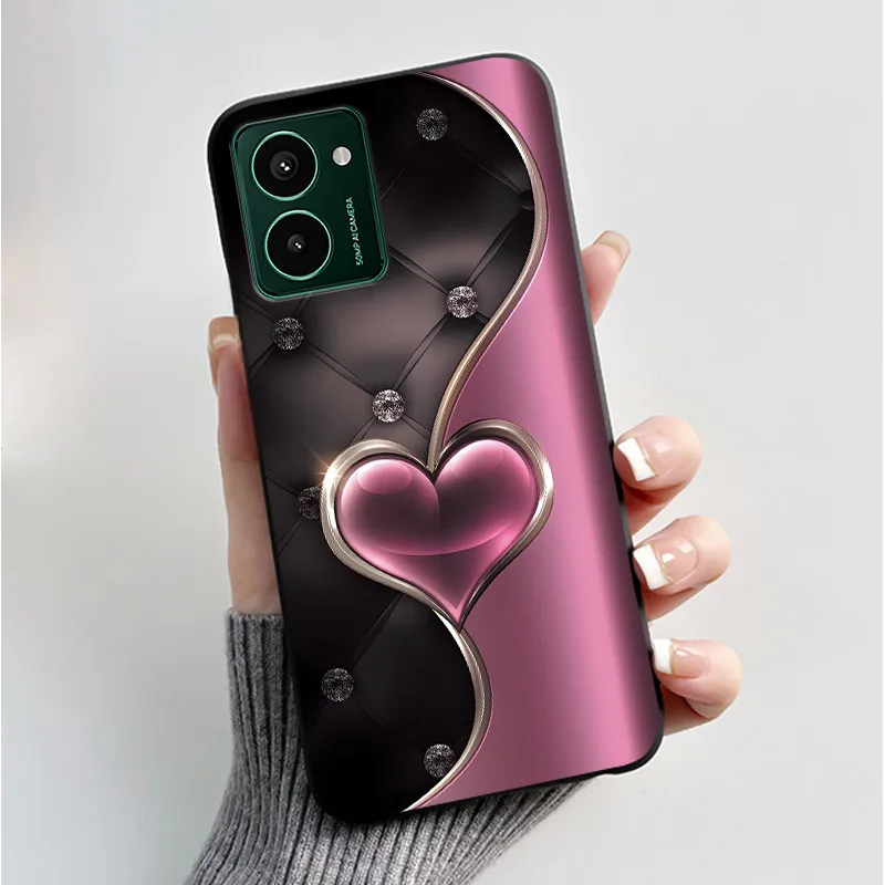Luxury Fashion Butterfly Flower Painted Black Soft TPU Silicone Phone Case