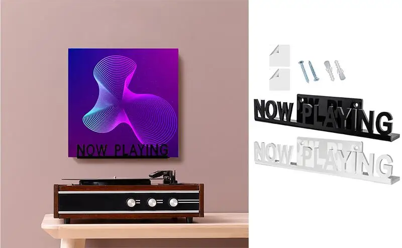 

Wall Mount CDs Record Display Stand Now Playing Acrylic Vinyl Record Shelf for Album Display Storage Wall Decoration