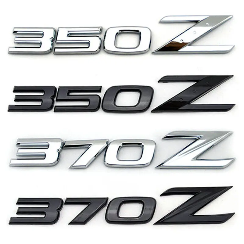 

Chrome/Black Car Body Rear Trunk Emblem Nameplate Sticker Decal for 350Z 370Z Fairlady Accesorios