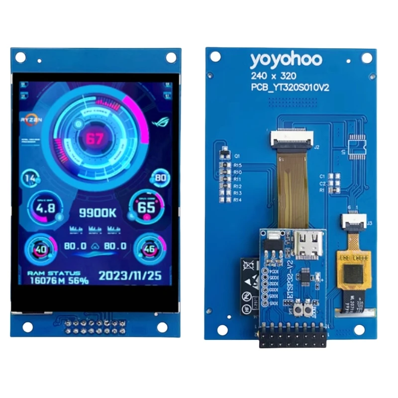 

Макетная плата ESP32 2,8/3,5/1,8/3,2 дюймов, модуль дисплея WiFi Bluetooth LVGL с сенсорным IPS полноэкранным модулем
