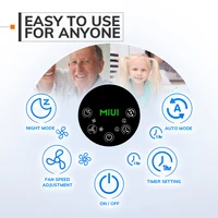 Air Purifier with Humidifier Combo for Home Allergies and Pets Hair, Smokers in Bedroom, H13 True HEPA Filter，2-in-1 2