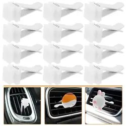 White Square Vent Clips - Air Freshener Holders for Car Outlets (Set of 20) (White)
