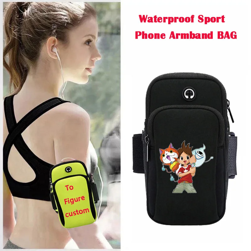 Pacchetto Braccio Sportivo Unisex Running Jogging Gym Arm Band Mobile Bag Case Cover Holder Per Anime Yo-Kai Watch Cartoon Arm Bag