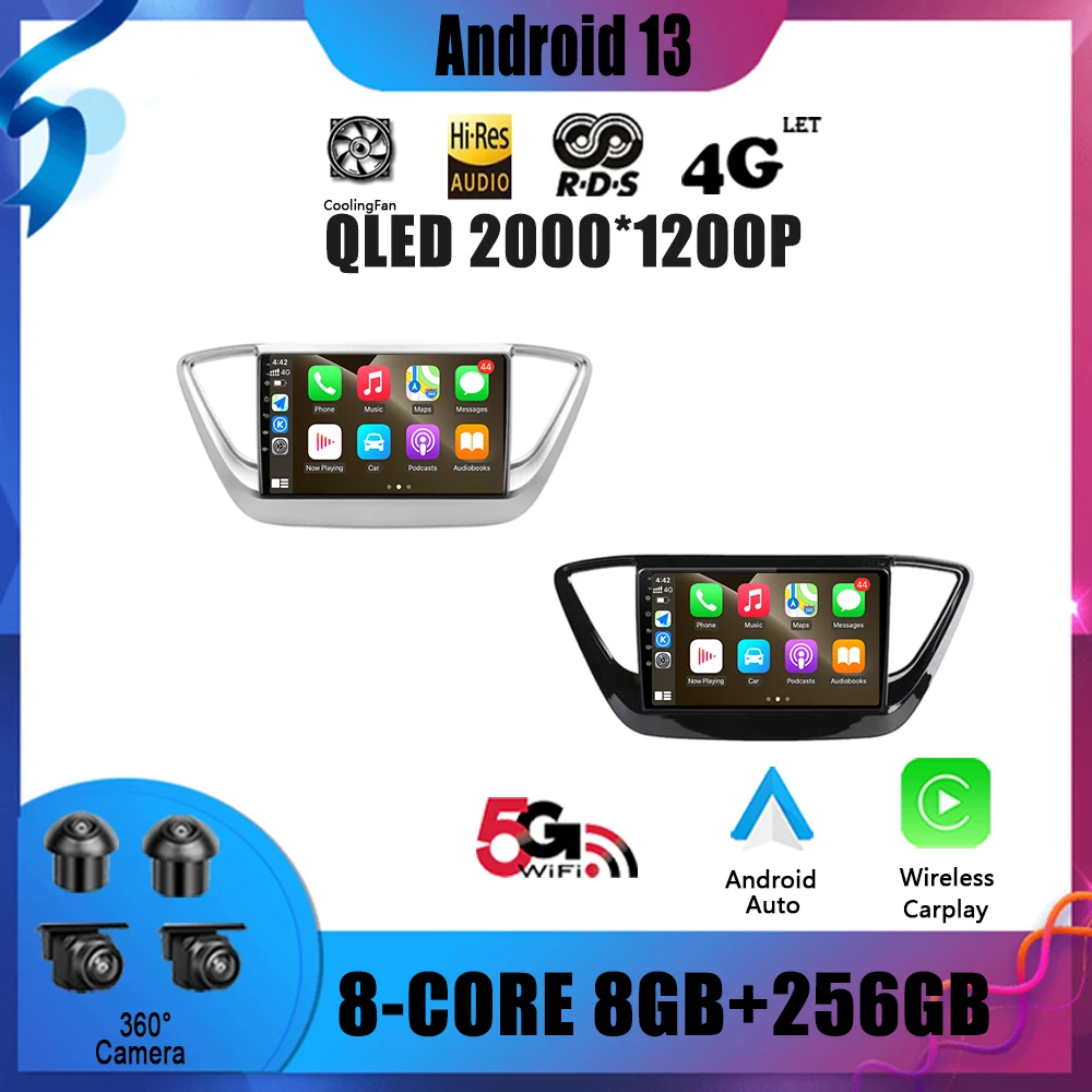 

Car Radio Multimedia Video GPS For Hyundai Solaris 2 (2017 - 2018) Navigation No 2 Din DVD Player Android 13